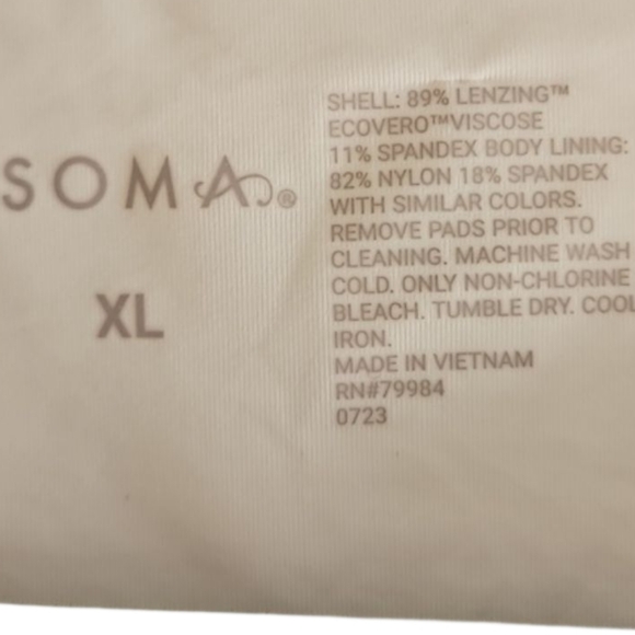 Soma Body Rib High Neck Bodysuit In Optic White, Size XL, NWT - Picture 4 of 8